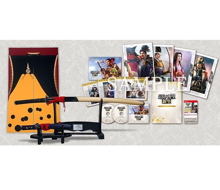 【新品】【Switch】限定 信長の野望・新生 TREASURE BOX 【暖簾&信長愛刀セット付き】