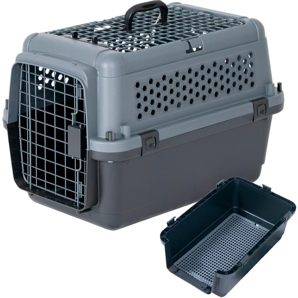 プチリュバン ペットキャリー すのこ付き ダブルドア PR60 猫用 小型犬用 中型犬用 シートベルト固定可 14kgまで Lサイズ 奥行き60.5 x 幅40.5 x 高さ41cm 猫 犬