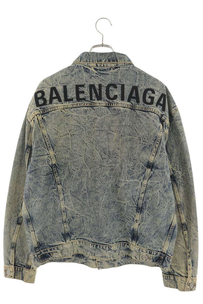 バレンシアガ 19AW 557388 TEW36 バックロゴデニムジャケット メンズ
