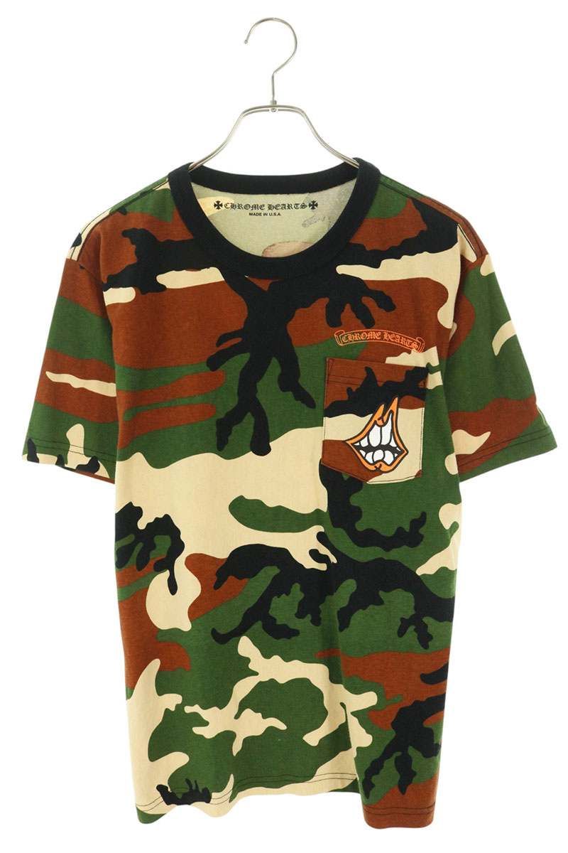 クロムハーツ PPO CAUTION T-SHRT MATTY BOYプリントカモフラ柄Tシャツ メンズ L