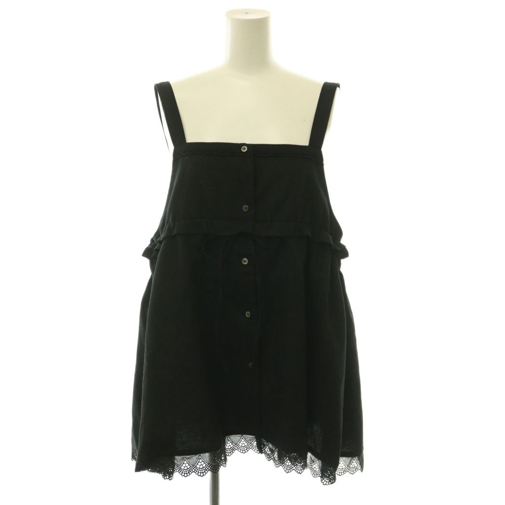 カレンソロジー Curensology 26SS ワッフルキャミブラウス レース 前
