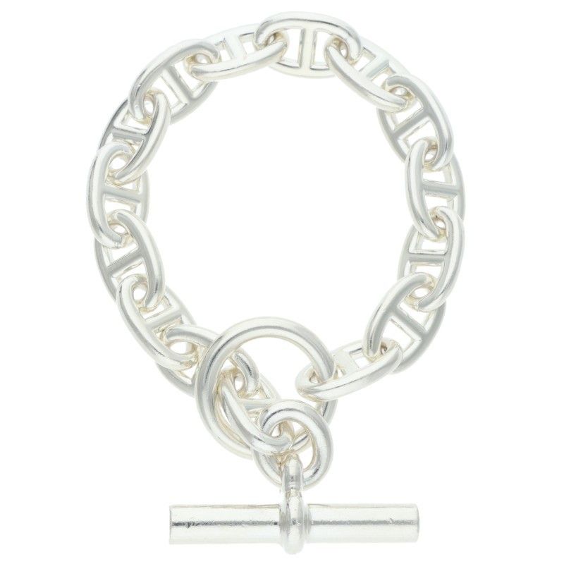 エルメス Chaine d'Ancre MM シェーヌダンクルMMシルバーブレスレット メンズ 15LINK 175,165円