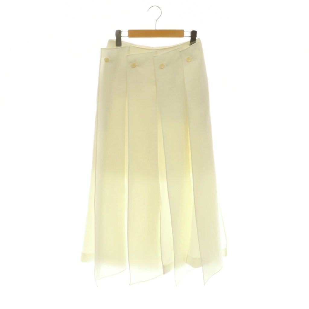 アキラナカ AKIRA NAKA Ai slit panel skirt スカート スリット ペンシル ロング 2 オフホワイト /HS ■OS