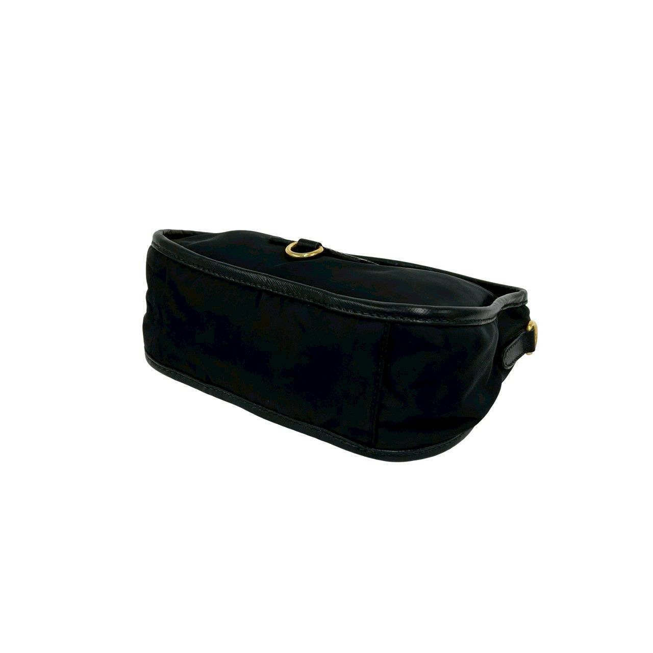 極 美品 保存袋付 PRADA プラダ ロゴ 金具 テスート ナイロン レザー 