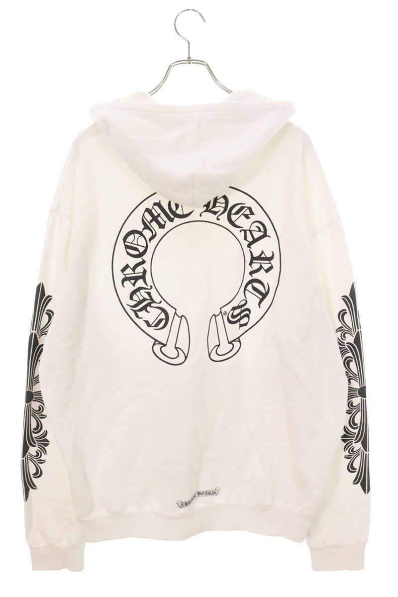 クロムハーツ SWTSHRT HD ZIP バックホースシュープリントジップアップ