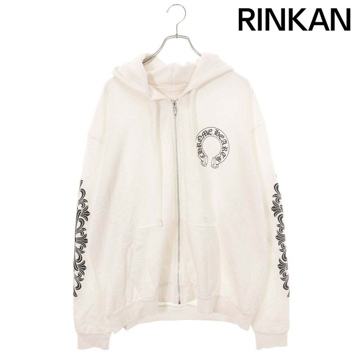 クロムハーツ SWTSHRT HD ZIP バックホースシュープリントジップアップ
