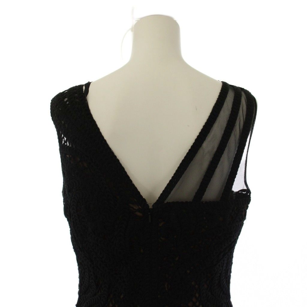 TADASHI SHOJI ノースリーブワンピース 黒 タダシショージ TADASHI SHOJI Crochet Lace Gown ワンピース