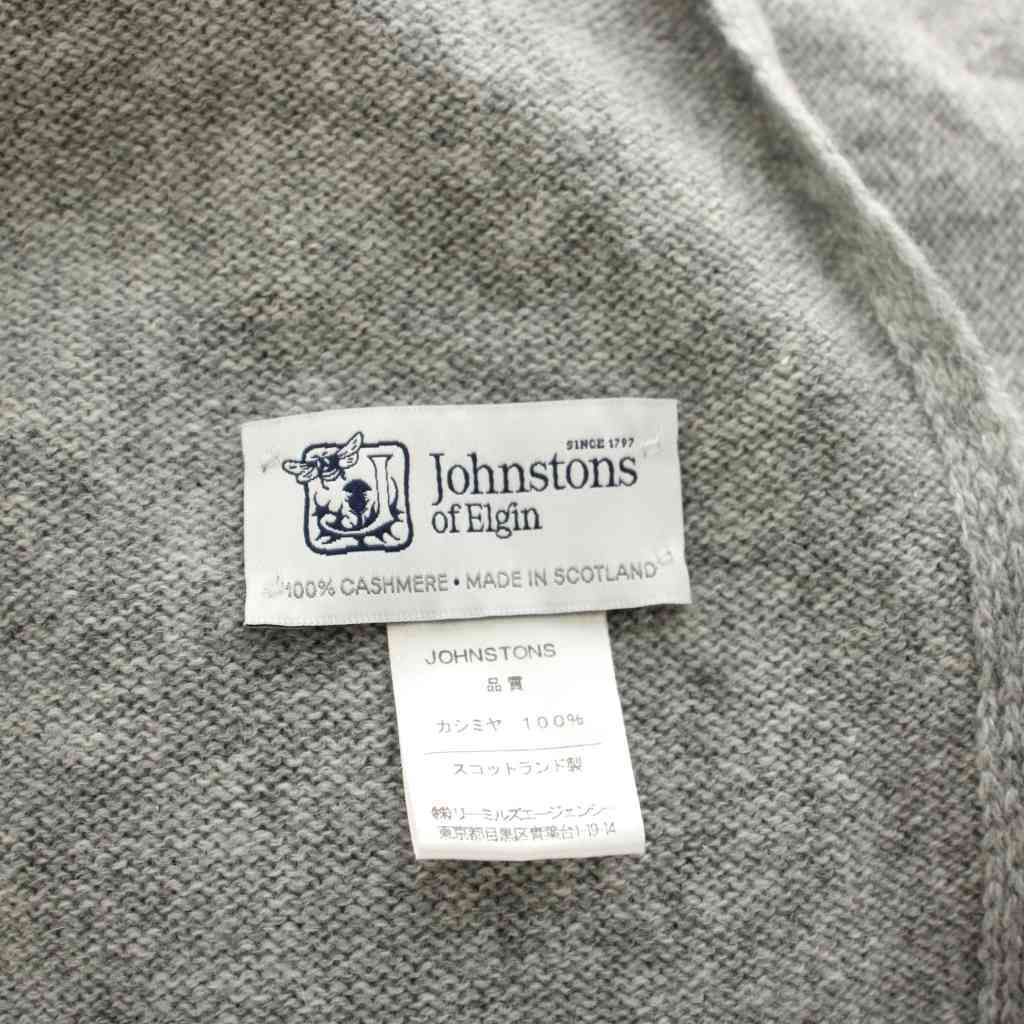 ジョンストンズオブエルガン マフラー ストール カシミヤ グレー CA100 ジョンストンズオブエルガン Johnstons of Elgin マフラー ストール