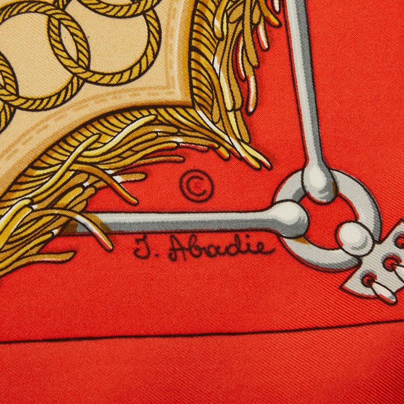 エルメス カレ90 Cliquetis クリケティス スカーフ レッド マルチ