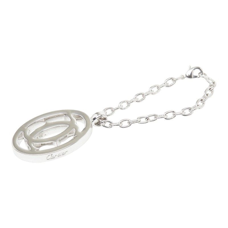 Cartier - ■新品同様■ Cartier カルティエ 2Cロゴ バッグチャーム キーホルダー アクセサリー メンズ レディース シルバー系 BN3018 カルティエ 2C ロゴ キーホルダー バッグチャーム T1220148 シルバー