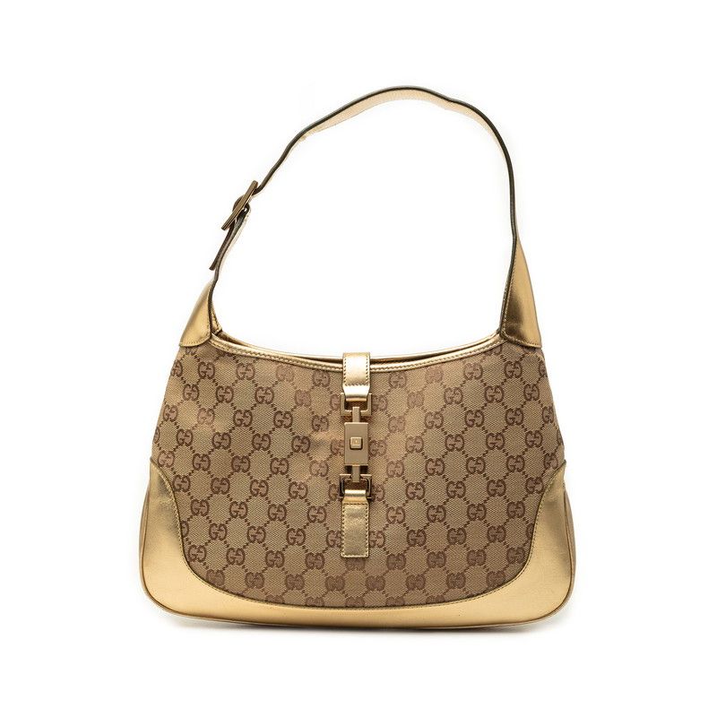 グッチ ジャッキー ワンショルダーバッグ ホーボーバッグ 0013306 ゴールド レザー キャンバス レディース GUCCI【230-81189】 55,680円