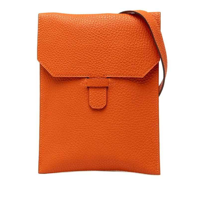エルメス アメリー 斜め掛け ショルダーバッグ オレンジ トゴ レディース HERMES【234-81348】