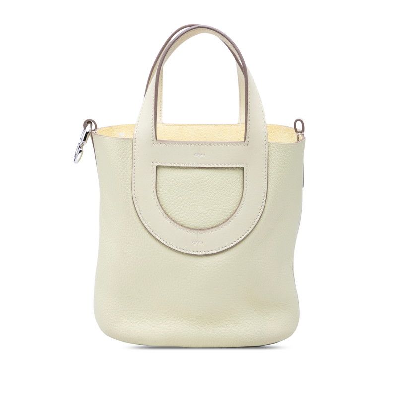 エルメス インザループ18 ハンドバッグ ジョーヌミルトン ライトイエロー系 シルバー金具 トリヨンクレマンス スイフト レディース HERMES【234-81350】