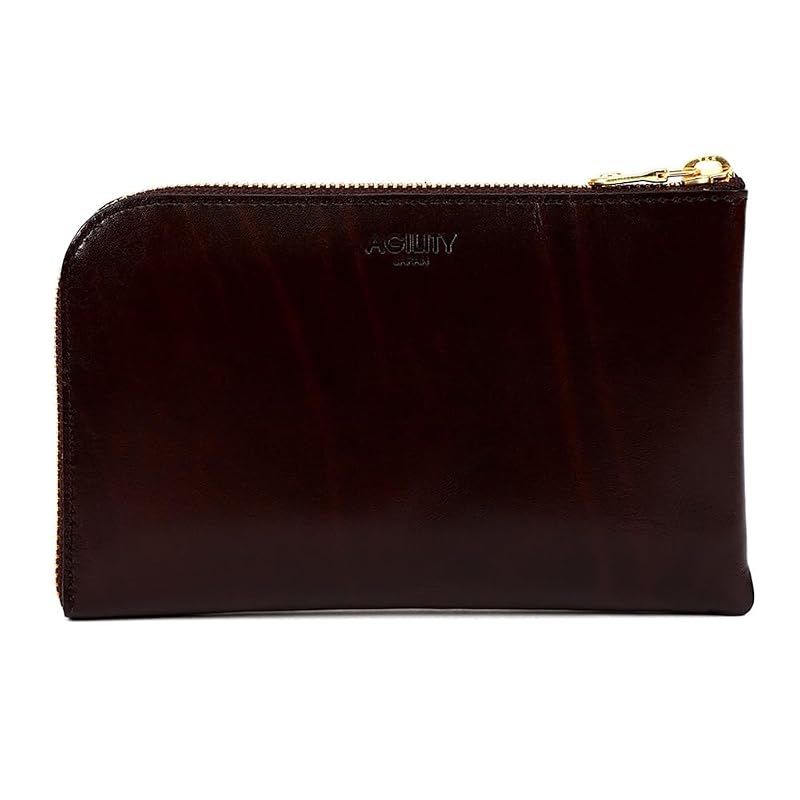 【新品】 アジリティアッファ(AGILITY affa)『ボヤージュ』旅行財布 海外旅行 お財布ポーチ L字財布 スマートフォン対応 パスポート対応 ダークブラウンレザー