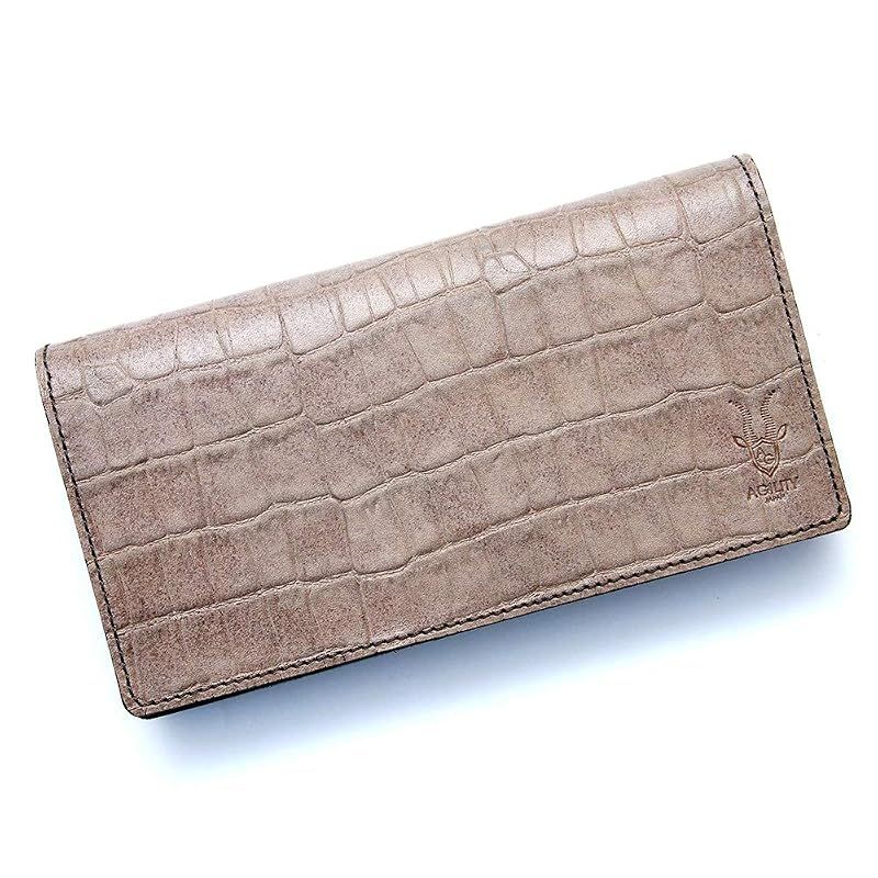 【新品】 アジリティアファ(Agility affa) 『ビレ』 クロコエンボス 【長財布 ロングウォレット 小銭入れ】 /グレー 10,655円
