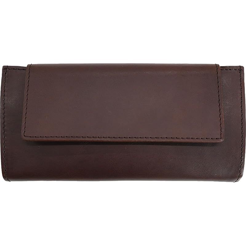 【新品】 [クリード] OE フラップウォレット財布 長財布 ラウンドロング イタリアの伝統製法の オイルを含んだ プルアップ レザー 312C957-23 チョコ