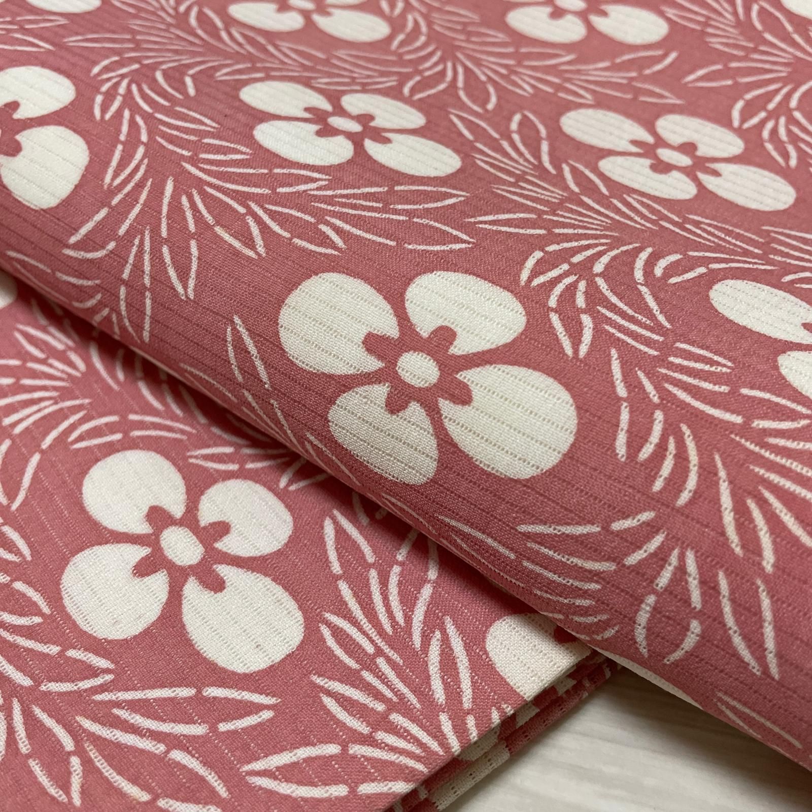 開き名古屋帯 絽塩瀬 花模様 正絹 着物 X-6150