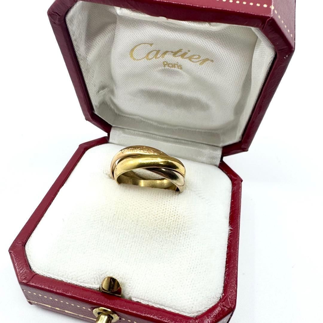 【美品】Cartier カルティエ トリニティリング 10号 クラシック K18