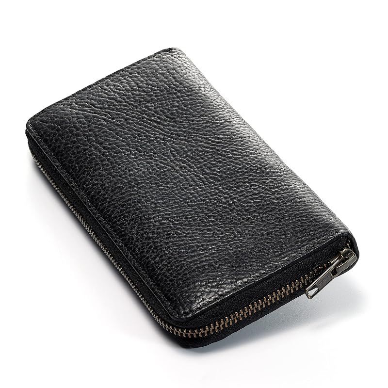 【新品】 [IJUN] 本革 ハンドメイド 長財布 ファスナー メンズ