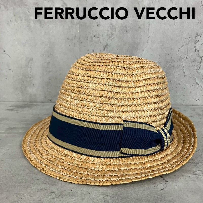 FERRUCCIO VECCHI フェリシオベッキ 麦わら帽子 ストローハット