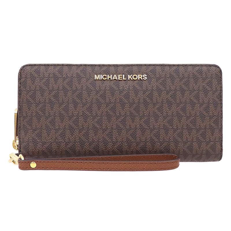 【新品】 [マイケルコース] MICHAEL KORS 財布(長財布) 35F8GTVT3B ブラウン3 ジェット セット トラベル シグネチャー トラベル コンチネンタル ラウンド ジップ レディース [アウトレット品] [ブランド] [並行輸入品] 15,706円
