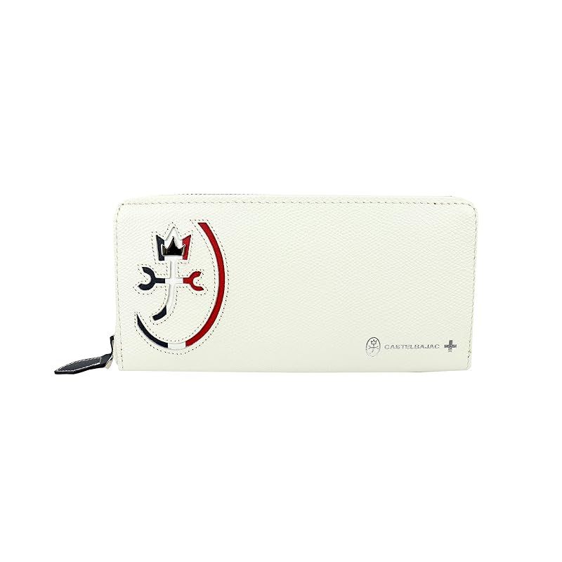 【新品】 [カステルバジャック] 長サイフ カルネ ラウンドファスナー長財布 本革 (, ホワイト(white))