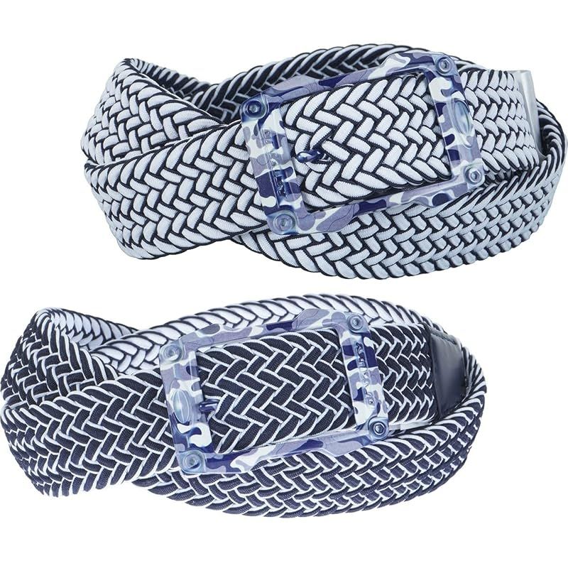 【新品】 Oakley (オークリー) ベルト NAVY (ネイビー) BLUE/WHITE WEB REVERSIBLE BELT 14.1 メンズ ベルト幅 : 3.5cm・全長 : 110cm・ウエスト : 最大95cmまで対応可能 ストレッチ リバーシ