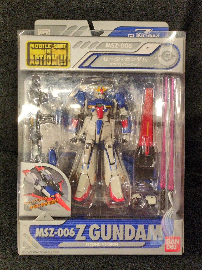 Bandai MS en ACCIÓN!!/MIA Mobile Suit Z Gundam MSZ006 Zeta Gundam Segunda Versión/Gundam