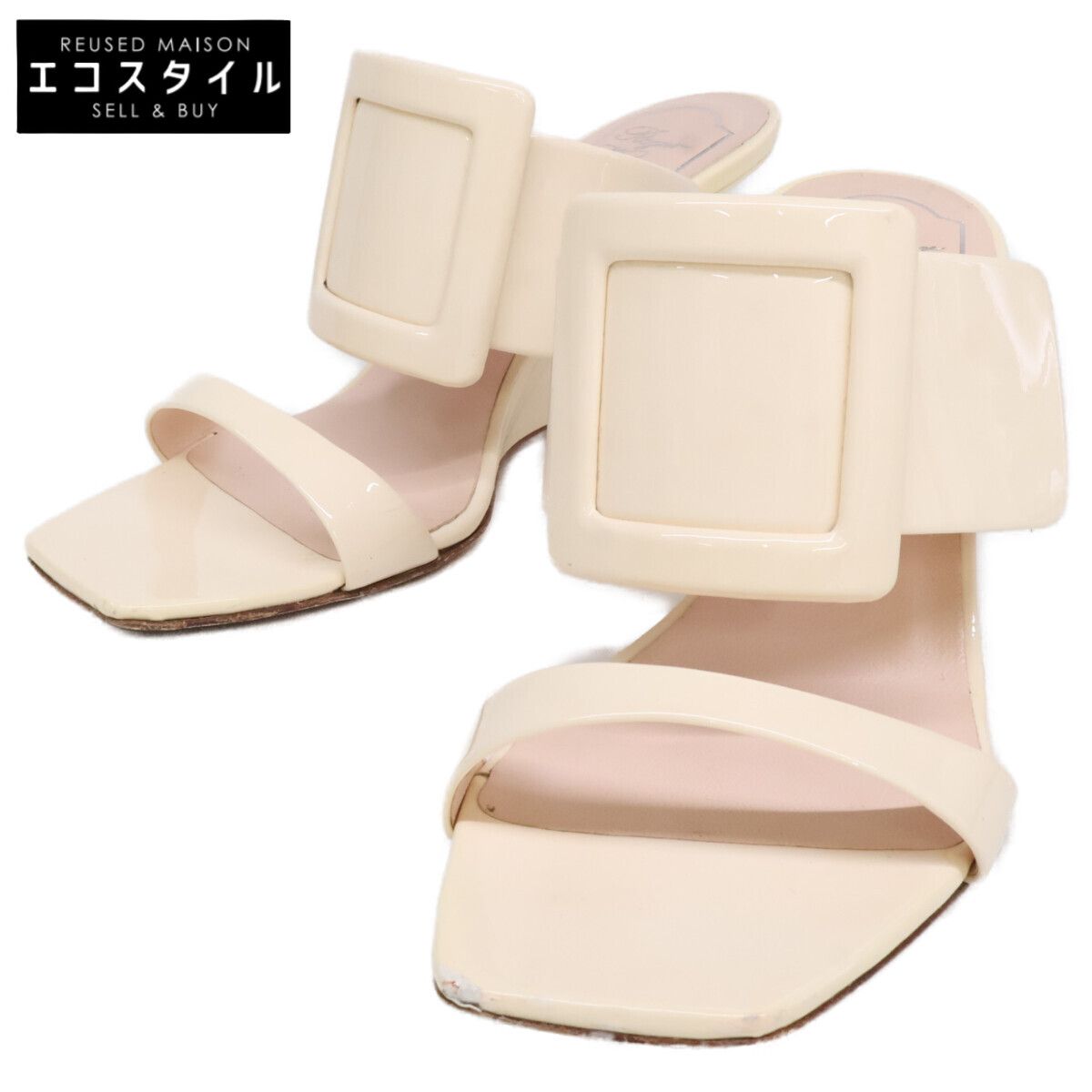 RogerVivier　ロジェヴィヴィエ　パテントレザー ウェッジソール ミュール　36 1/2