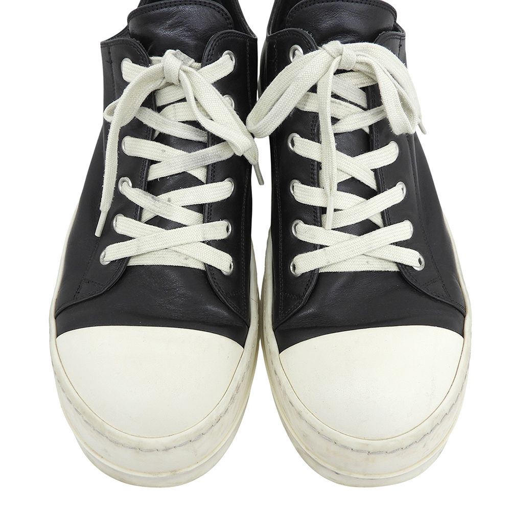Rick Owens リックオウエンス レザー Concordians ローカットスニーカー シューズ メンズ 黒 ブラック 42 RU02E1891 42 Rick Owens リックオウエンス レザー Concordians ローカット