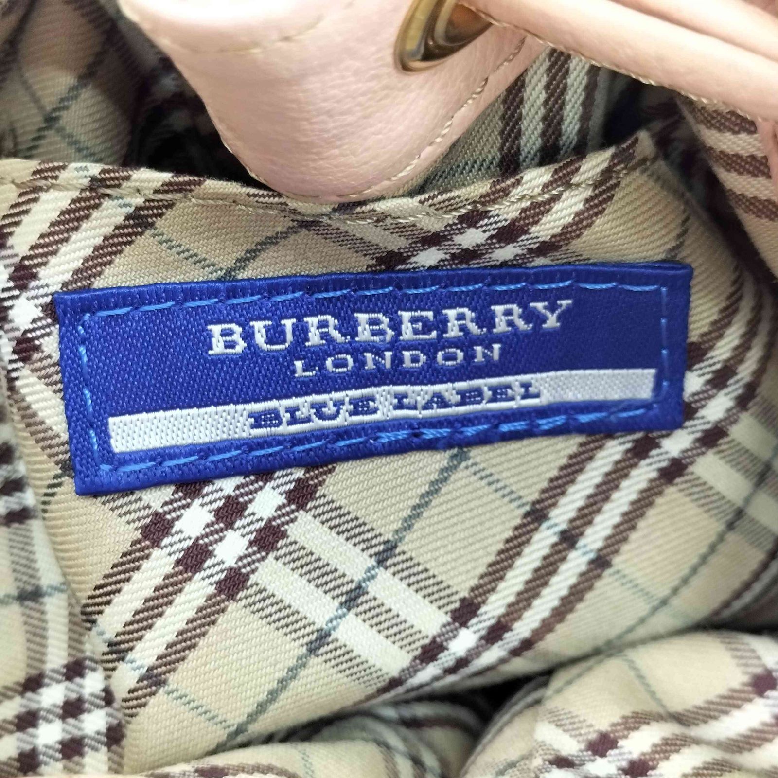 バーバリーブルーレーベル BURBERRY BLUE LABEL 裏地チェック スタッズ