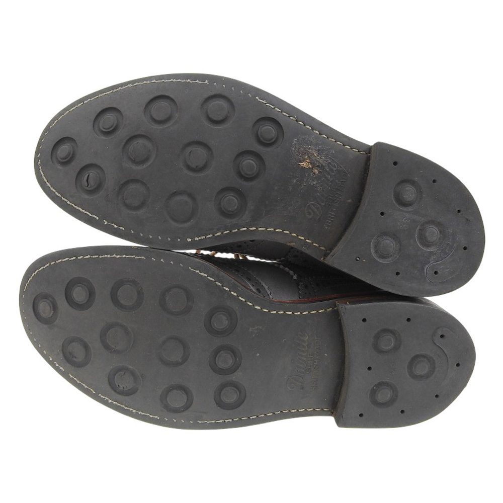 Tricker's　トリッカーズ　BOUTON レザー ウイングチップ シューズ メンズ グレー 9.5　9.5