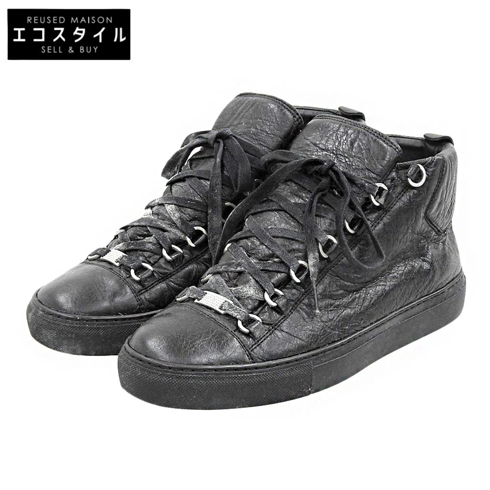 BALENCIAGA　バレンシアガ　ARENAアリーナ OPAQUE レザー スニーカー シューズ メンズ ブラック 41 412381　41