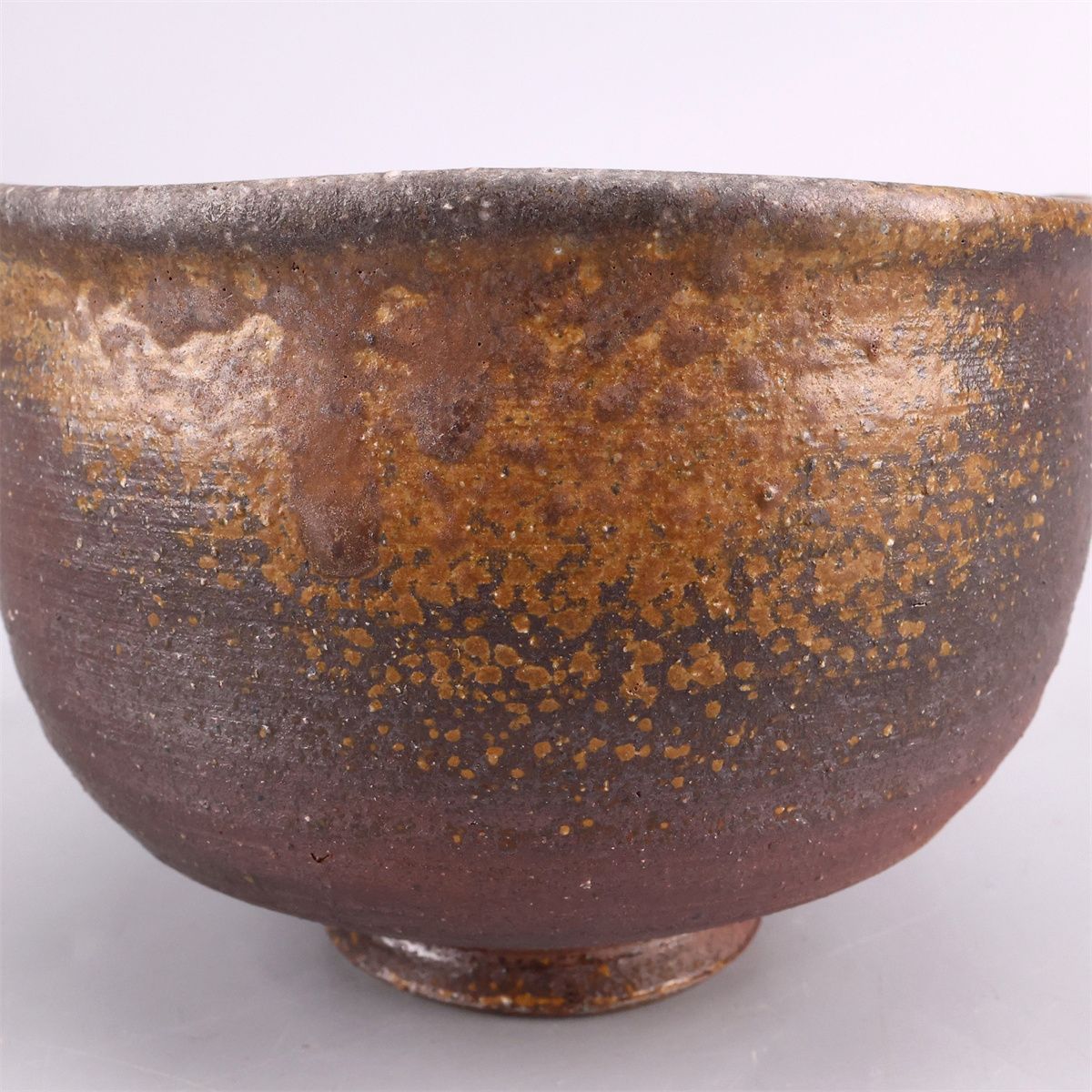 備前焼 【末石高仙】作 茶碗 高8.5㎝ 幅12.5㎝ ／箱付 美品CS154