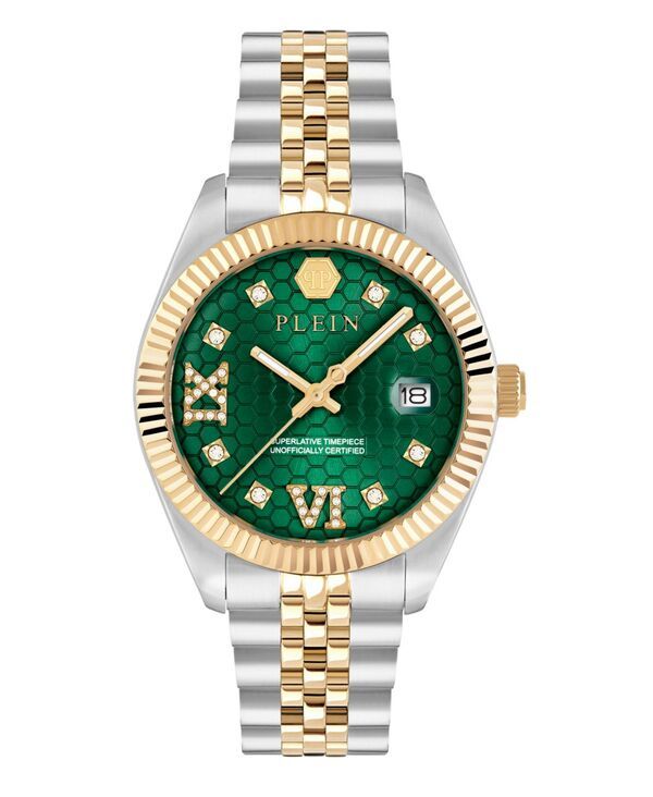 フィリッププレイン レディース アクセサリー 腕時計 Tシャツ Philipp Plein Womens Two Tone Stainless Steel Watch 34mm Two Tone