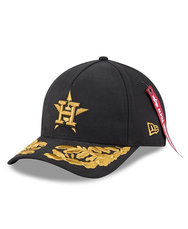 ニューエラ メンズ アクセサリー 帽子 New Era Mens Black Houston Astros AFrame 9FORTY Adjustable Hat Black ブラック 13,305円