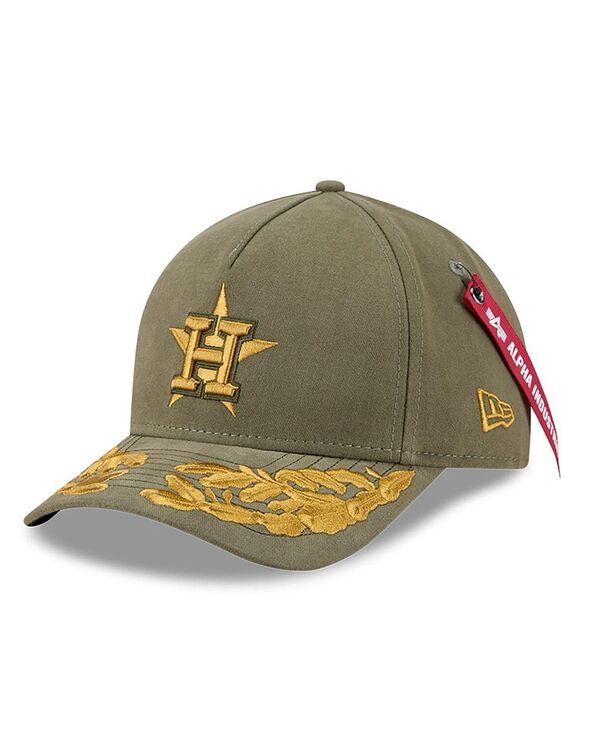 ニューエラ メンズ アクセサリー 帽子 New Era Mens Olive Houston Astros AFrame 9FORTY Adjustable Hat Olive オリーブ