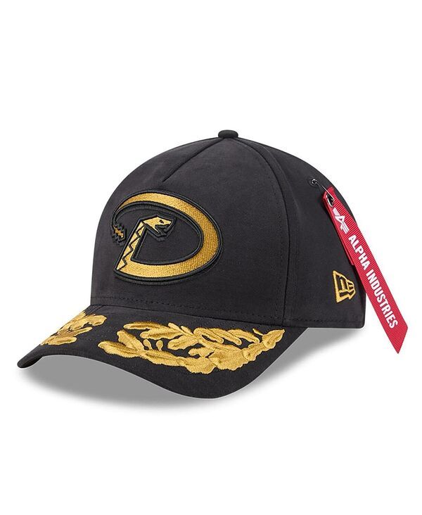 ニューエラ メンズ アクセサリー 帽子 New Era Mens Black Arizona Diamondbacks AFrame 9FORTY Adjustable Hat Black ブラック