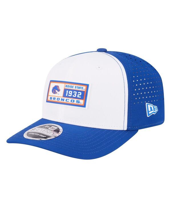 ニューエラ メンズ アクセサリー 帽子 New Era Mens WhiteRoyal Boise State Broncos Perforated Patched 9SEVENTY Adjustab