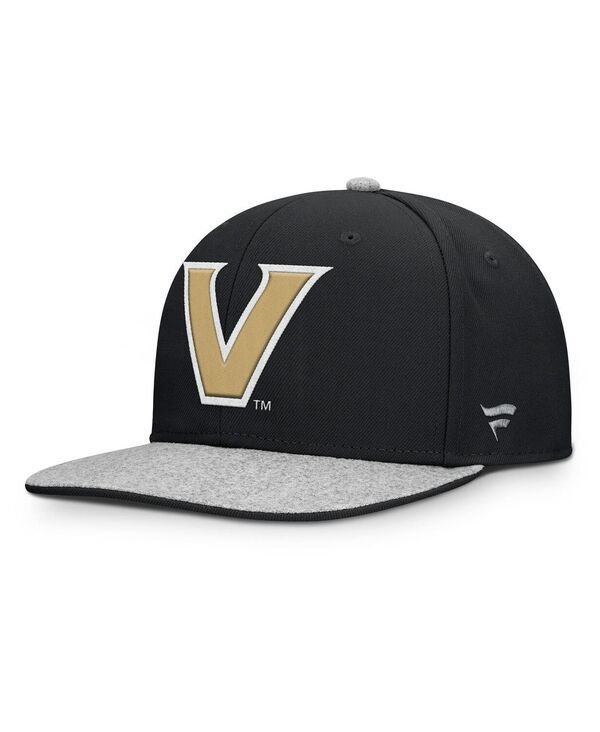 ファナティクス メンズ アクセサリー 帽子 Fanatics Mens Black Vanderbilt Commodores Loden Snapback Hat Black Heather Gra