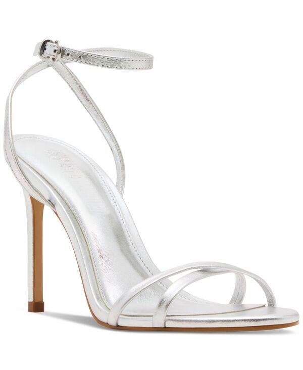 スティーブ マデン レディース シューズ サンダル ヒール Steve Madden Womens Jypsey Strappy HighHeel Dress Sandals Silver Metal