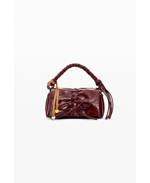 デジグアル レディース バッグ Desigual Womensmall shiny bow bag Burgundy バーガンディ