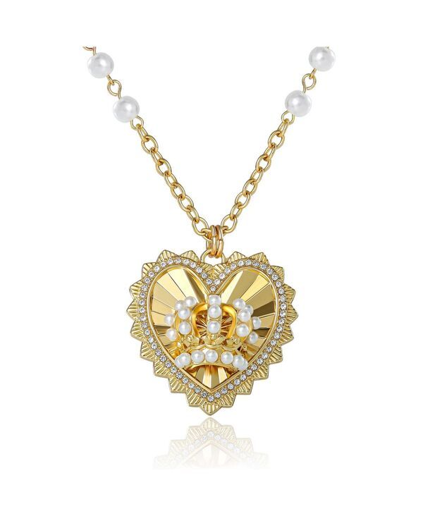 ジューシークチュール レディース アクセサリー ネックレス・チョーカー・ペンダントトップ レース Juicy Couture Heart Crownecklace GoldTone with Pear