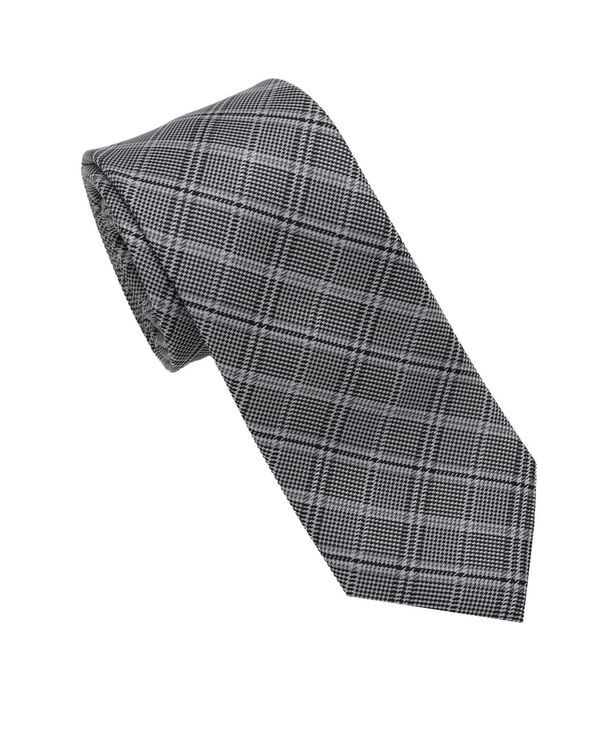 カール ラガーフェルド メンズ アクセサリー ネクタイ KARLAGERFELD PARIS Mens Glen Plaid Pattern Classic Tie Black Gray ブラック 16,671円