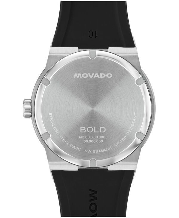 モバド メンズ アクセサリー 腕時計 Movado Mens Bold Fusion Swiss Quartz Black Silicone Watch 4230mm Black ブラック