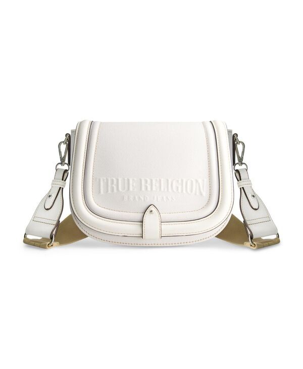 トゥルーレリジョン レディース バッグ デニム ロゴ True Religion Distressed Logo Denim Saddle Bag White ホワイト 16,265円