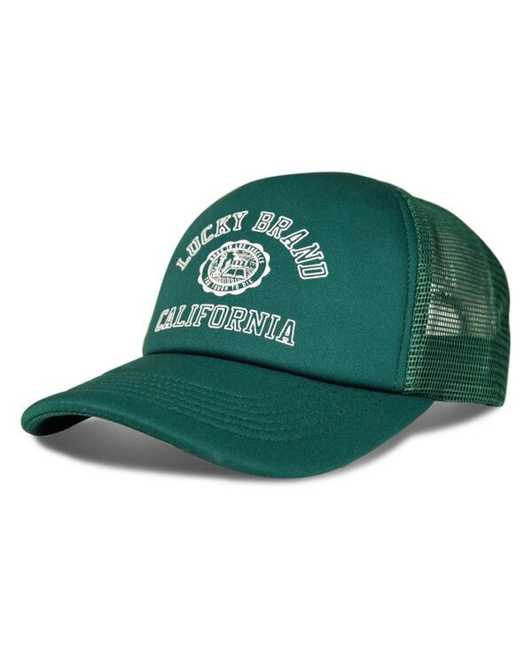 ラッキーブランド レディース アクセサリー 帽子 Lucky Brand Womens Collegiate Trucker Hat Green グリーン