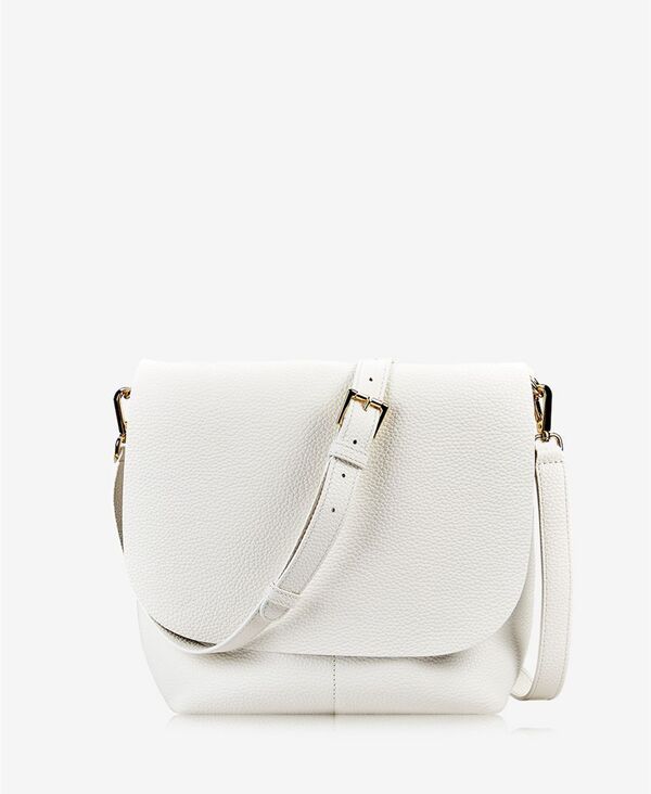 ギギニューヨーク レディース バッグ レザー GiGi New York Andie Pebbleather Crossbody Bag White ホワイト