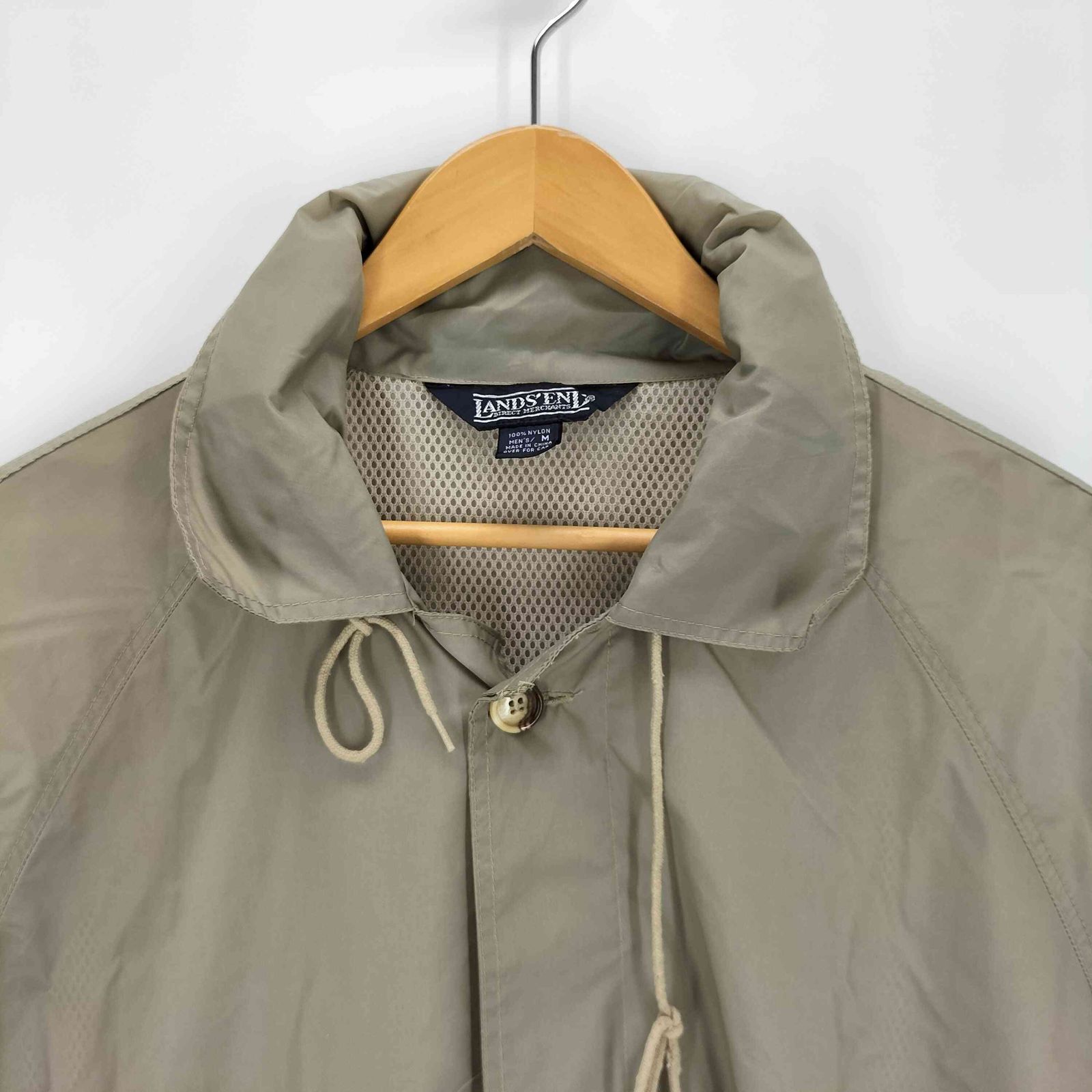 ランズエンド LANDS END 90s ナイロン ラグランステンカラーコート