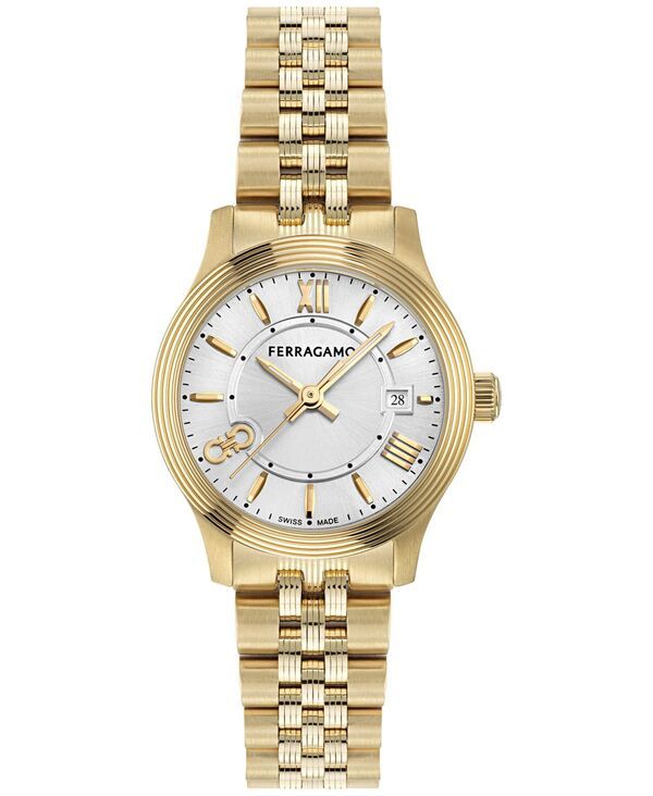 フェラガモ レディース アクセサリー 腕時計 Tシャツ Ferragamo Womenswiss Duo Gold Ion Plated Stainlessteel Bracelet Watch 28 192,900円